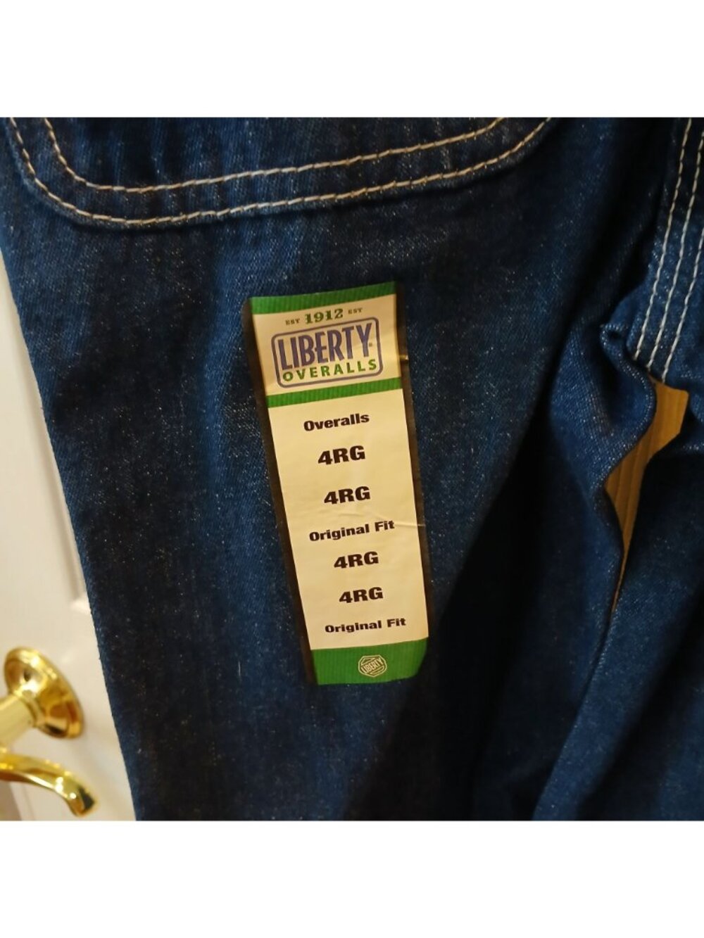 Liberty Overalls Unisex 4RG Denim Bib Children 100% Cotton Original Fit #1-4 - Picture 6 of 7